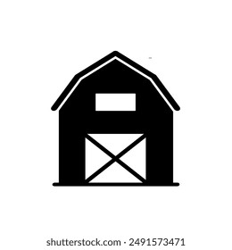 Barn icon isolated on white background.