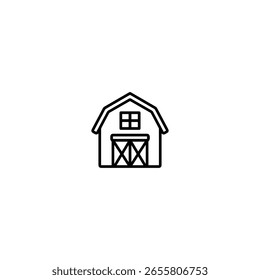 Ícone de celeiro logotipo vetor plano design