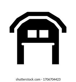 barn icon or logo isolated sign symbol vector illustration - high quality black style vector icons
