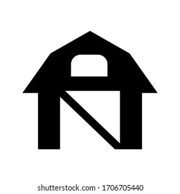 barn icon or logo isolated sign symbol vector illustration - high quality black style vector icons
