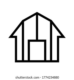 barn icon or logo isolated sign symbol vector illustration - high quality black style vector icons
