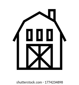 barn icon or logo isolated sign symbol vector illustration - high quality black style vector icons

