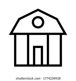 Scheunensymbol oder Logo einzeln auf Zeichen, Vektorgrafik - hochwertige Vektorsymbole in schwarzem Stil
