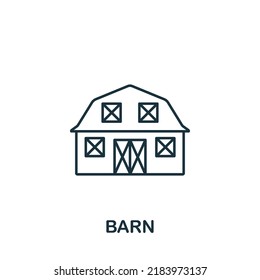 Icono de Barn. Icono monocromo de Barn simple para plantillas, diseño web e infografías