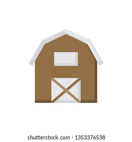 barn icon outline gyph flat