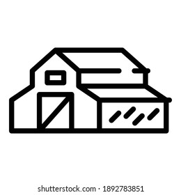 Barn Icon. Outline Barn Vector Icon For Web Design Isolated On White Background