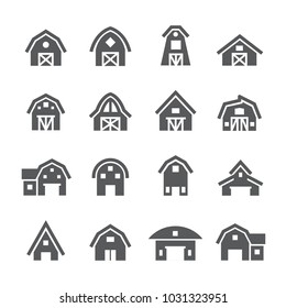 Barn icon set