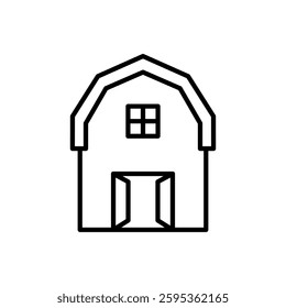 Barn icon, simple flat style, illustration, logo sign symbol pictogram template, for ui or ux isolated on white for mobile app, editable