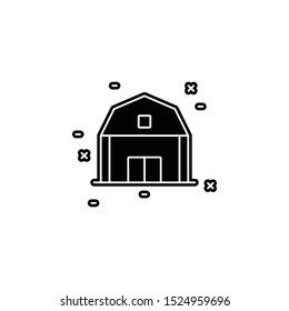 Barn icon. Simple glyph, flat vector of agriculture icons for ui and ux, website or mobile application