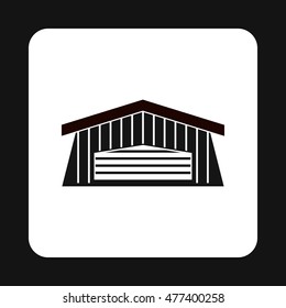 Barn icon in simple style on a white background