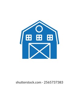 Barn icon Thin line illustration set