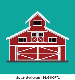 Barn icon vector flat design.