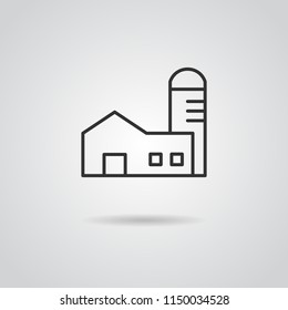 Barn Icon Vector Illustration 