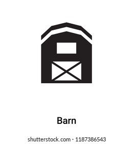 Barn icon vector isolated on white background, logo concept of Barn sign on transparent background, filled black symbol