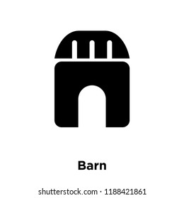 Barn icon vector isolated on white background, logo concept of Barn sign on transparent background, filled black symbol