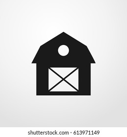 barn icon. vector sign symbol on white background