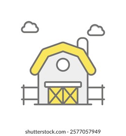 Barn icon vector stock illustration