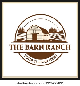 The barn illustration for logo concept