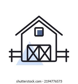 Barn isolated icon. Farm animal sign. Graph symbol for your web site design, logo, app, UI. Vector illustration