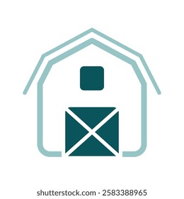 Barn isolated icon. Farm animal sign. Graph symbol for your web site design, logo, app, UI. Vector illustration