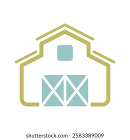 Barn isolated icon. Farm animal sign. Graph symbol for your web site design, logo, app, UI. Vector illustration