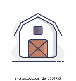 Barn isolated icon. Farm animal sign. Graph symbol for your web site design, logo, app, UI. Vector illustration