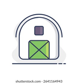 Barn isolated icon. Farm animal sign. Graph symbol for your web site design, logo, app, UI. Vector illustration
