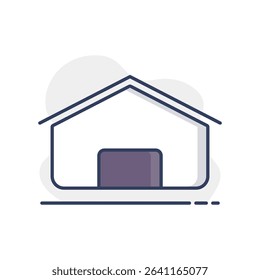 Barn isolated vector icon. Farm animal sign. Graph symbol for your web site design, logo, app, UI