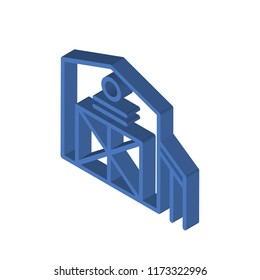 Barn isometric left top view 3D icon