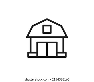 Barn line icon. High quality outline symbol for web design or mobile app. Thin line sign for design logo. Color outline pictogram on white background