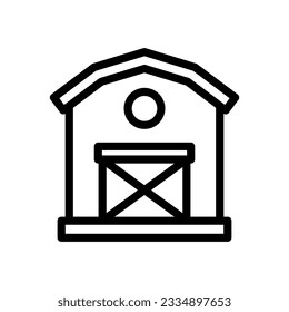 barn line icon illustration vector graphic. Simple element illustration vector graphic, suitable for app, websites, and presentations isolated on white background