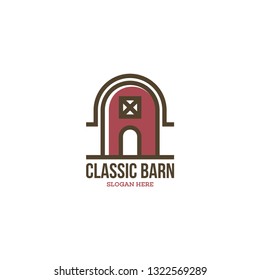 Barn logo concept. Warehouse logo vector. Building farm logo template