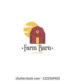 Barn logo concept. Warehouse logo vector. Building farm logo template