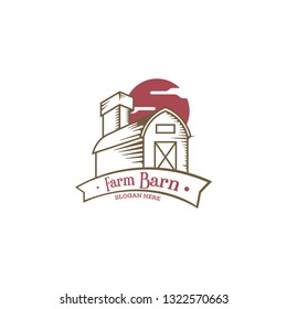 Barn logo concept. Warehouse logo vector. Building farm logo template