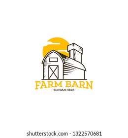 Barn logo concept. Warehouse logo vector. Building farm logo template