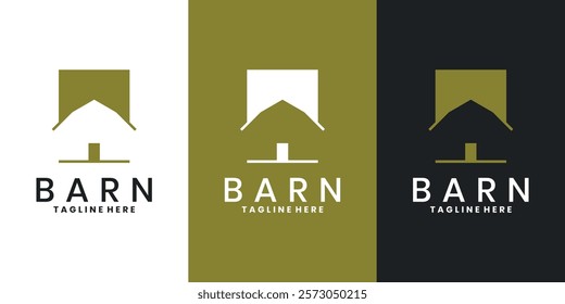 Barn logo vector design inspiration for farms