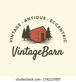 Barn Logo Vintage Barn Shed Illustration Vector svg