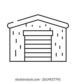 barn metal frame line icon vector. barn metal frame sign. isolated contour symbol black illustration