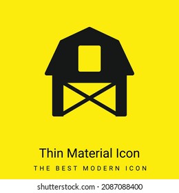 Barn minimal bright yellow material icon