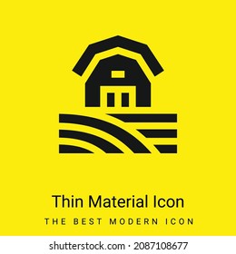 Barn minimal bright yellow material icon