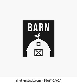 Barn minimalist logo vector illustration design