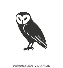 Barn owl bird Icon on White Background - Simple Vector Illustration