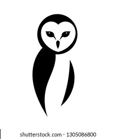 The barn owl logo design. Vector illustration.