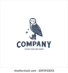 Barn Owl Logo Design Vector Image