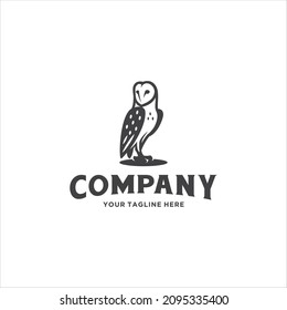 Barn Owl Logo Design Vector Image