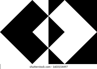 Barn Quilt Pattern, Amish Patchwork Design, Abstract Geometric Tiled Trail, Square Block Vector Illustration, Op Art