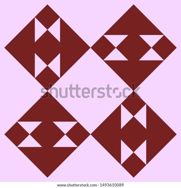 Barn Quilt Pattern Patchwork Design Abstract Stock Vector Royalty