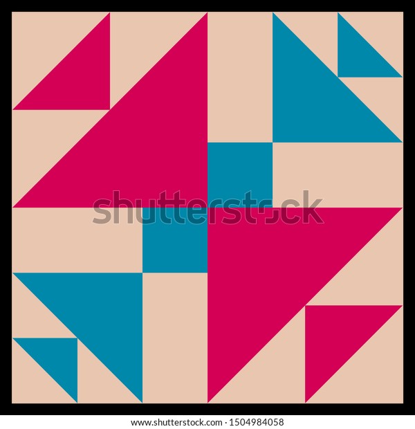 Barn Quilt Pattern Patchwork Design Abstract Stock Vector Royalty