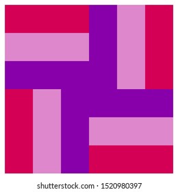 Barn quilt pattern, Quilting blocks, Patchwork design, Abstract geometric tile Vector illustration