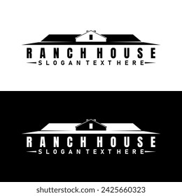 BARN RANCH HOUSE MODERN LOGO DESIGN VECTOR